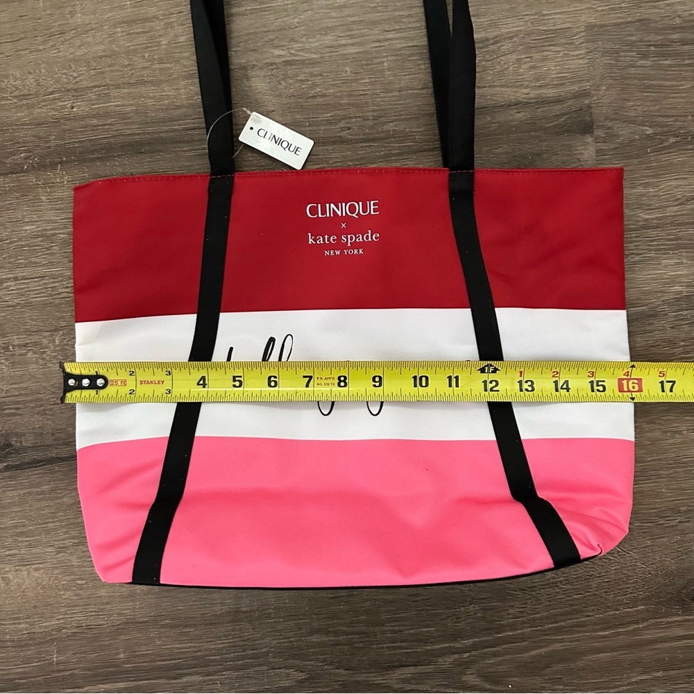 Kate Spade x Clinique Red/Pink Tote Bag • Hello Gorgeous - Picture 5 of 7